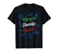 Funny Italian Food Mangia Family Repeat Matching T-Shirt