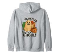 Funny Italian Ghost Va Fan Ghoul Retro Spooky Halloween Zip Hoodie