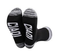 Funny Italian Gift Italian Hello Socks Italy Travel Trip Gifts Italy Word Ciao Socks Ciao Bella Gift (Black-CIAO)