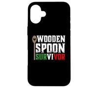 Funny Italian Shirts - Wooden Spoon Survivor teeshirt Case for iPhone 16 Plus