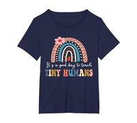 Funny It's a Good Day to Teach Tiny Humans for Teacher T-Shirt, Women's Plus, Navy Blue, 1X