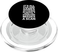Funny Its All Fun and Games Until Someone Misses a Scan PopSockets PopGrip for MagSafe