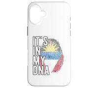 Funny it's in my DNA Antigua and Barbuda flag Fingerprint Case for iPhone 16 Plus