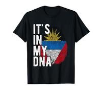 Funny it's in my DNA Antigua and Barbuda flag Fingerprint T-Shirt