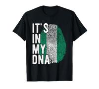 Funny It's in My DNA Nigeria Flag Fingerprint Value Graphic T-Shirt