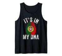 Funny it's in my DNA Portugal flag Fingerprint Tank Top