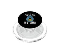 Funny it's in my DNA Saint Lucia flag Fingerprint PopSockets PopGrip for MagSafe