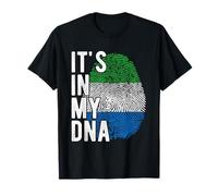 Funny it's in my DNA Sierra Leone flag Fingerprint T-Shirt