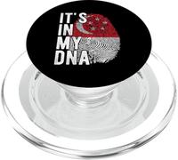 Funny it's in my DNA Singapore flag Fingerprint PopSockets PopGrip for MagSafe
