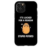 Funny It's Locked For A Reason Stupid Angry Potato Meme Case for iPhone 11 Pro