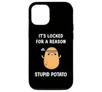 Funny It's Locked For A Reason Stupid Angry Potato Meme Case for iPhone 12/12 Pro
