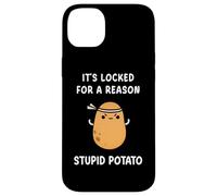 Funny It's Locked For A Reason Stupid Angry Potato Meme Case for iPhone 14 Plus