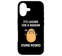 Funny It's Locked For A Reason Stupid Angry Potato Meme Case for iPhone 17