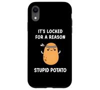 Funny It's Locked For A Reason Stupid Angry Potato Meme Case for iPhone XR