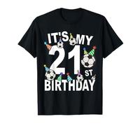 Funny Its My 21st Birthday Hats Soccer Football 21 Year Old T-Shirt