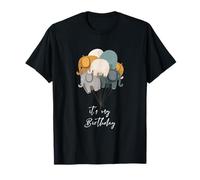 Funny It's My Birthday with Elephants and Balloons T-Shirt