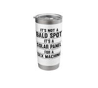 Funny It's Not A Bald Spot It's A Solar Panel Husband Men Stainless Steel Insulated Tumbler
