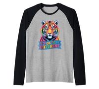 Funny Its Ok to Be Different Tiger Women Men Raglan Baseball Tee