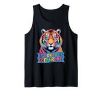 Funny Its Ok to Be Different Tiger Women Men Tank Top