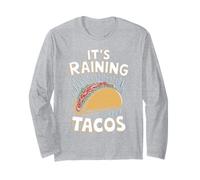 Funny It's Raining Tacos Cartoon Meme Long Sleeve T-Shirt