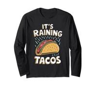 Funny It's Raining Tacos Cartoon Meme Long Sleeve T-Shirt