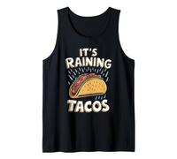 Funny It's Raining Tacos Cartoon Meme Tank Top