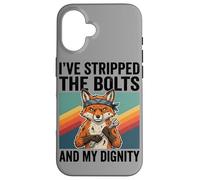 Funny I've Stripped The Bolts And My Dignity Fox Mechanic Case for iPhone 16