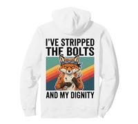 Funny I've Stripped The Bolts And My Dignity Fox Mechanic Pullover Hoodie