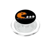 Funny Jack-o-Lantern Chasing Ghost Spooky Halloween Fall PopSockets PopGrip for MagSafe