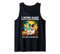 Funny Jack Russell Dog I Work Hard Design Jack Russell Lover Tank Top