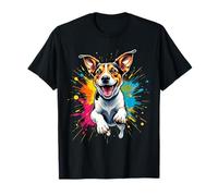 Funny Jack Russell Dog Splash Art Jack Russell Lovers T-Shirt