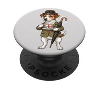 Funny Jack Russell Terrier Dog Mug Coffee England Flag PopSockets Adhesive PopGrip