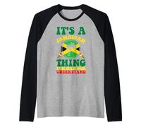 Funny Jamaican Design It's a Jamaica Thing Raglan Baseball Tee