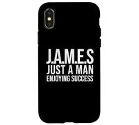 Funny James Just a Man Enjoying Success Christmas James Name Case for iPhone X/XS