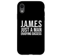 Funny James Just a Man Enjoying Success Christmas James Name Case for iPhone XR