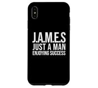 Funny James Just a Man Enjoying Success Christmas James Name Case for iPhone XS Max