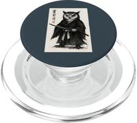 Funny Japanese Anime Manga Style Samurai Warrior Bird Owl PopSockets PopGrip for MagSafe