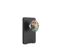 Funny Japanese Calico Cat Touching Koi Fish Red Moon Sakura PopSockets PopWallet for MagSafe