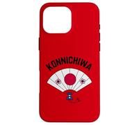 Funny Japanese Fans And Japan Konnichiwa Case for iPhone 16 Pro Max