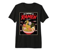 Funny Japanese Ramen Anatomy Noodles Art Illustration Premium T-Shirt