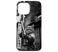 Funny Japanese Samurai Cat Meme Martial Arts Dad Graphic Tee Case for iPhone 13 Pro Max