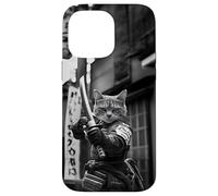 Funny Japanese Samurai Cat Meme Martial Arts Dad Graphic Tee Case for iPhone 14 Pro Max