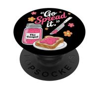 Funny Jar With The Gospel Go Spread It Christian PopSockets Adhesive PopGrip