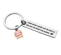 Funny Jellyfish Keychain for Women , I Shall Call Him Squishy and She Shall Be Mine Key chain Jellyfish Quote Jewelry Gift for Her Bestie BBF Best Friends Sisters Wedding Friendship Jewelry, Funny