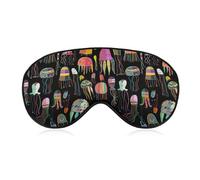 Funny Jellyfish Unisex Light-Blocking Eye Mask Sleep Mask Suitable for Naps at Home, in The Office, and on Airplanes