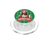 Funny Jesus Birthday Boy Christmas Xmas Holiday Ugly PopSockets PopGrip for MagSafe