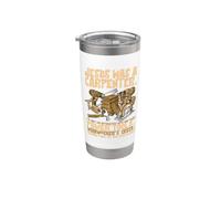 Funny Jesus Carpenter Christian Woodworking Tools Apprentice Stainless Steel Insulated Tumbler