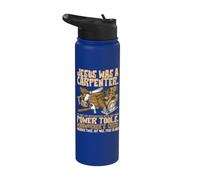 Funny Jesus Carpenter Christian Woodworking Tools Apprentice Stainless Steel Insulated Water Bottle
