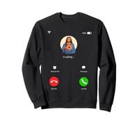 Funny Jesus Christ is calling Decline Accept Smartphone Call Sweatshirt