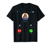 Funny Jesus Christ is calling Decline Accept Smartphone Call T-Shirt